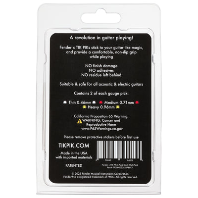 Fender x TIK PIK 6-Pack Retail Packaging